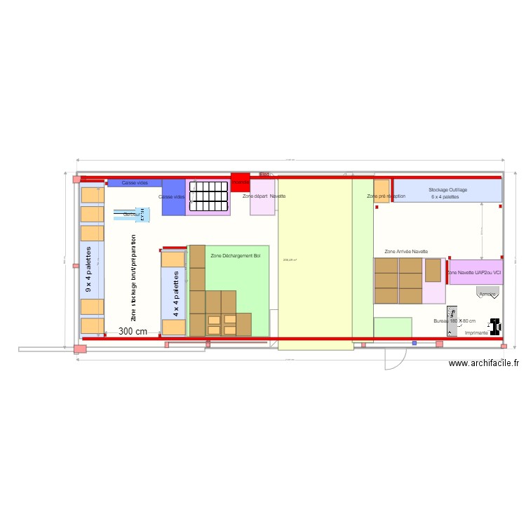 Réception UAP3 v9. Plan de 1 pièce et 206 m2