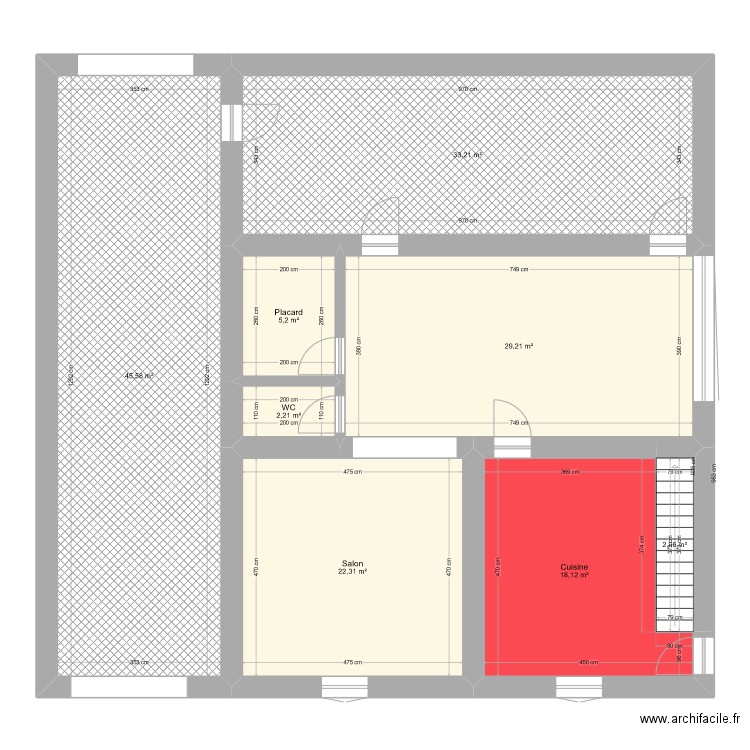 M.quenot. Plan de 13 pièces et 277 m2