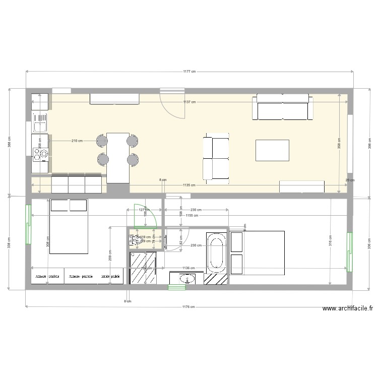 appartement nationale V2. Plan de 0 pièce et 0 m2