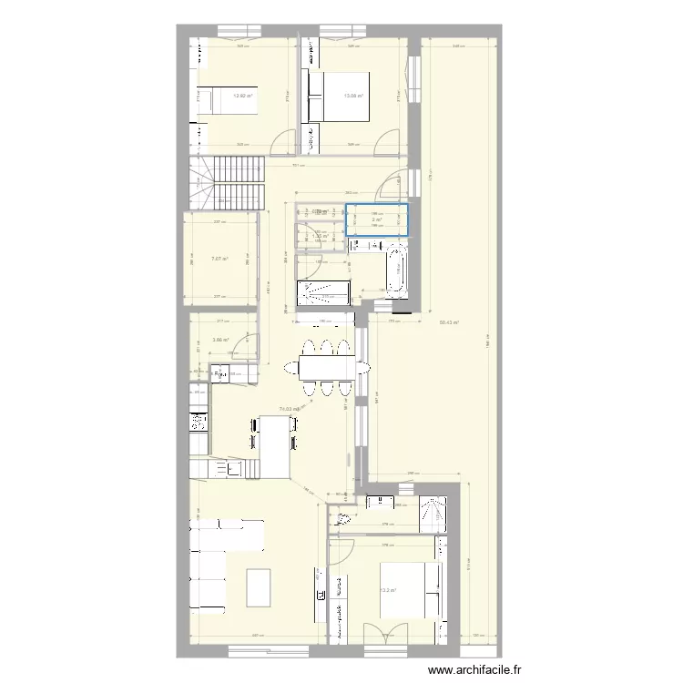 maison partie existante version 2. Plan de 