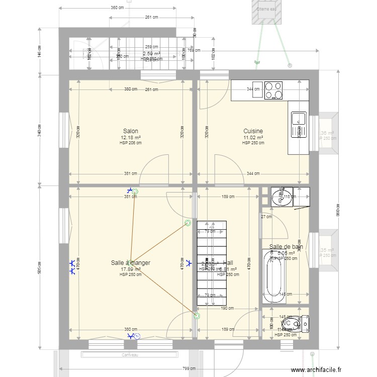 deltenre s sol rdc. Plan de 0 pièce et 0 m2