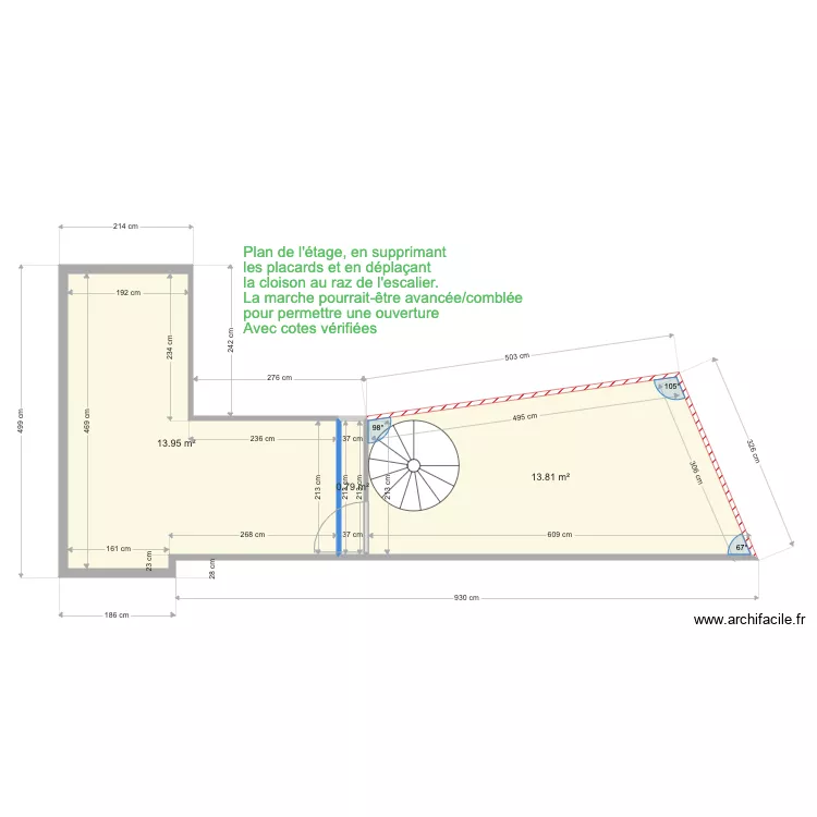 Etage Victor  Agathe projet 2 bis. Plan de 