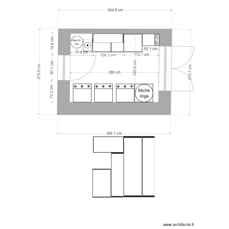 buandrie. Plan de 0 pièce et 0 m2