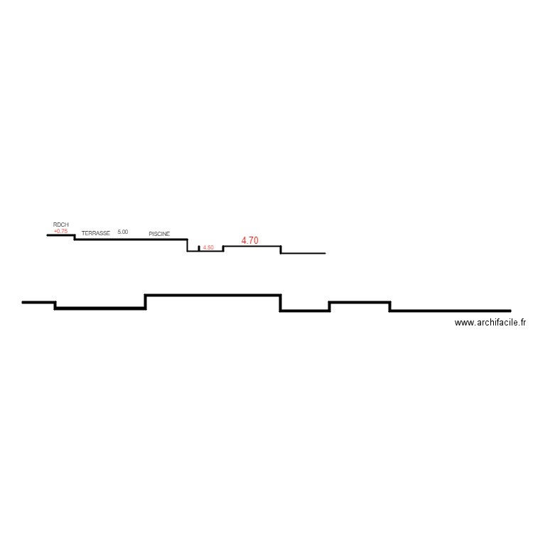 COUPE LONGITUDINALE. Plan de 0 pièce et 0 m2