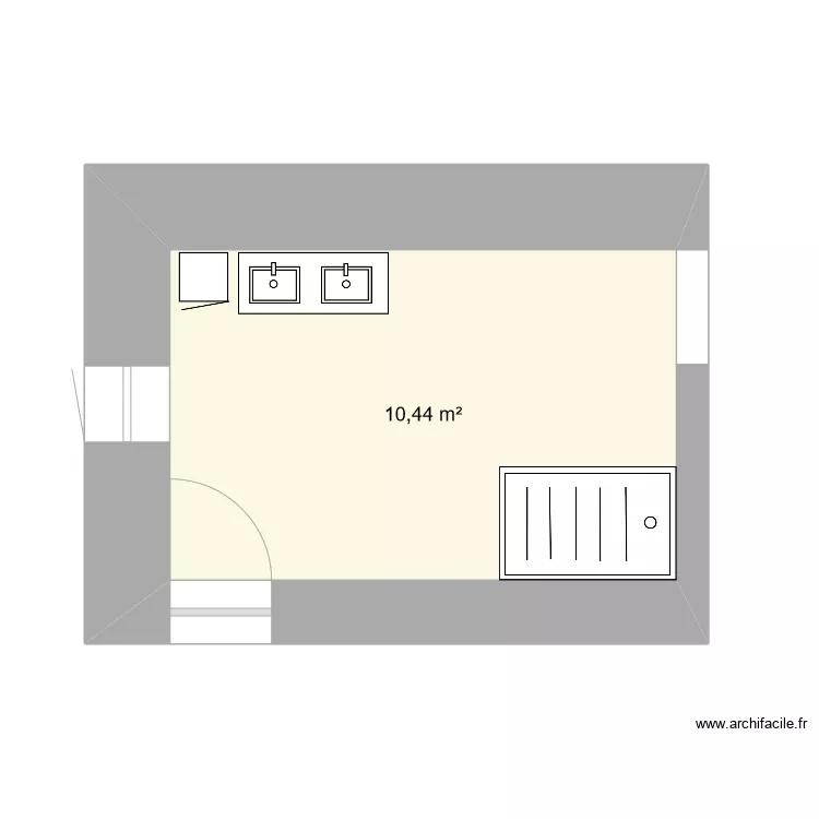 Salle de bain. Plan de 