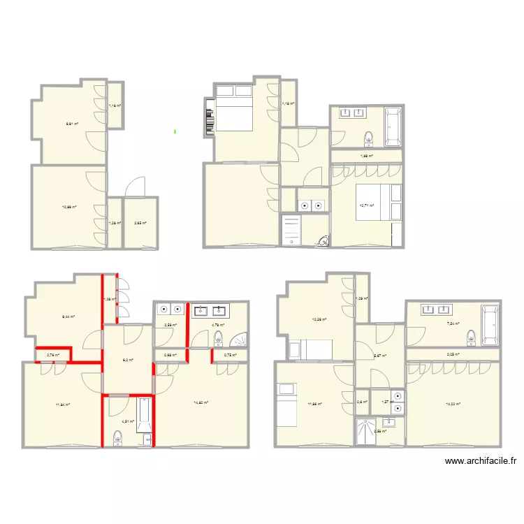 Plan chalet meubles. Plan de 