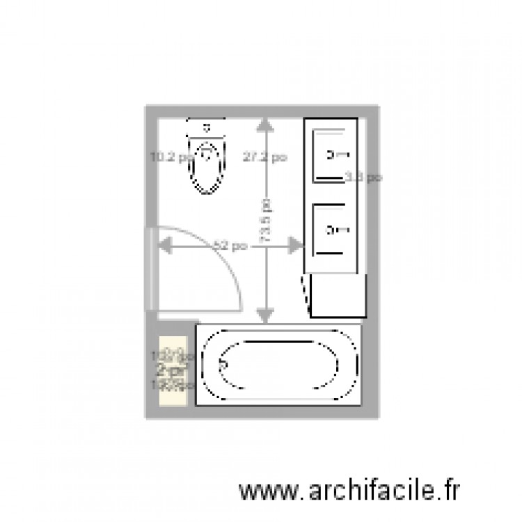 lavoies. Plan de 1 pièce et 0 m2