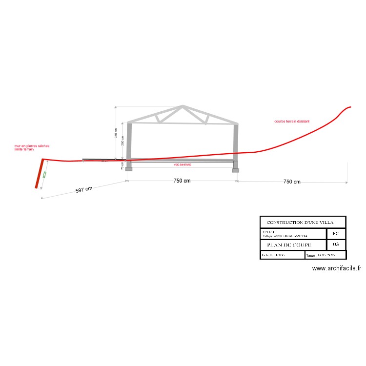 plan de coupe1 fred. Plan de 0 pièce et 0 m2