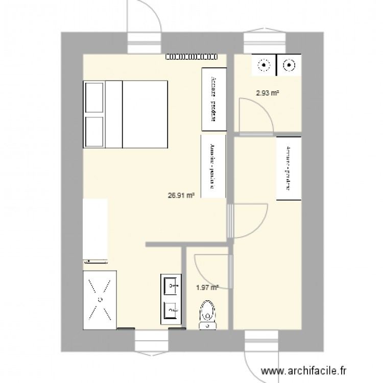 Plan partie 1 maison Saint Sauveur. Plan de 0 pièce et 0 m2