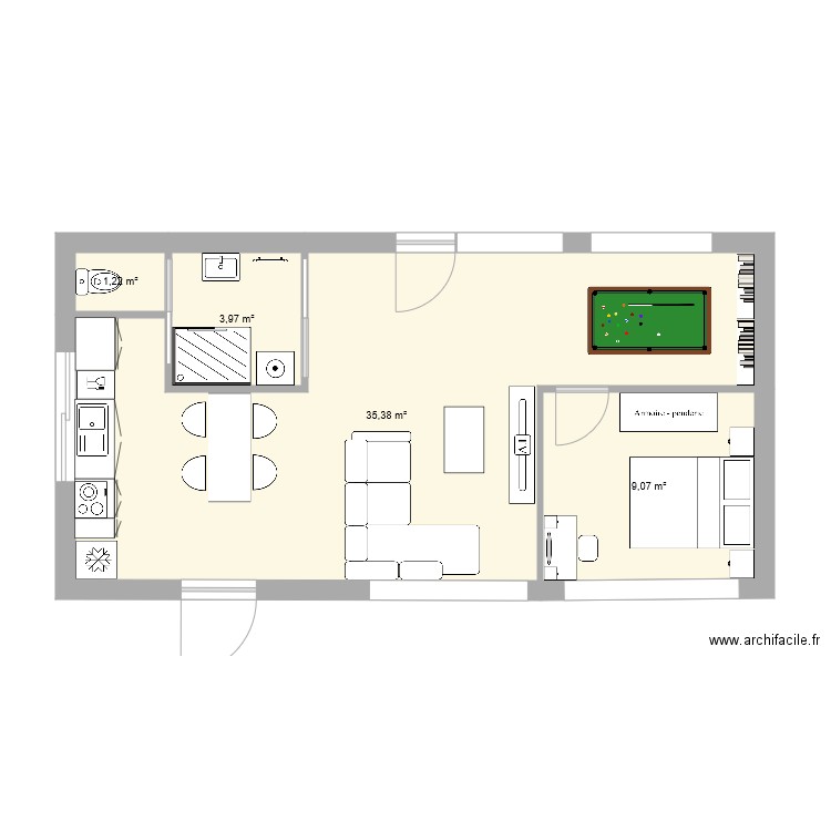 Gîte. Plan de 0 pièce et 0 m2