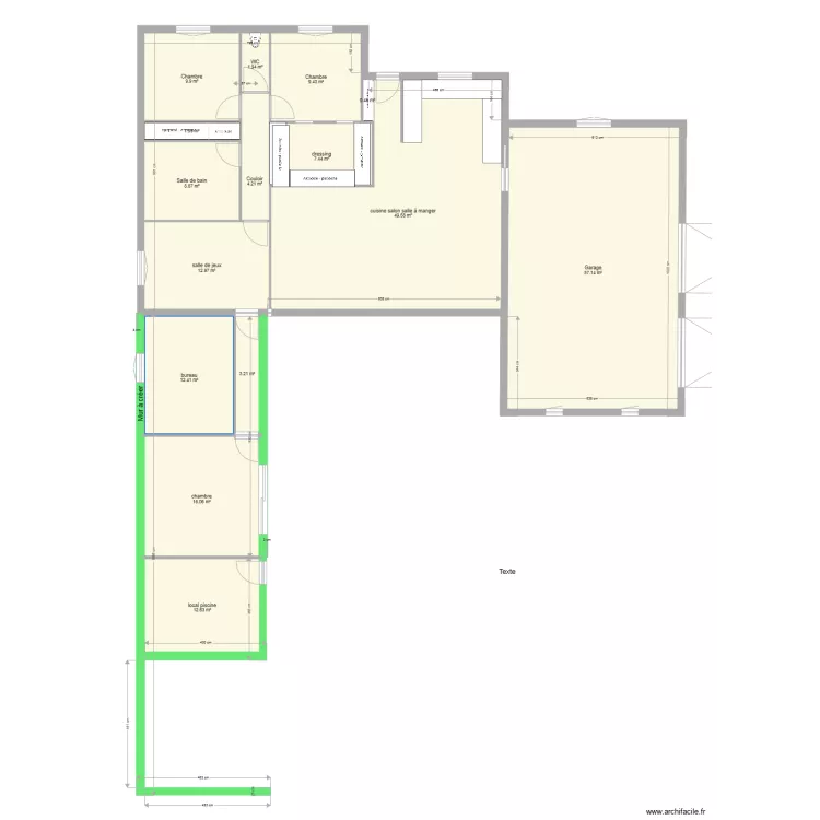 Maison permis. Plan de Maison permis. Plan de