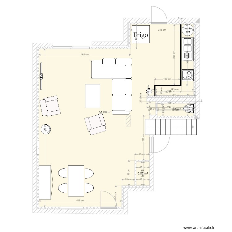 RDC. Plan de 0 pièce et 0 m2