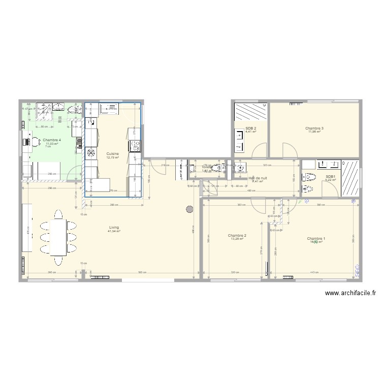 Neuilly 62 modifié avec sanitaires. Plan de 0 pièce et 0 m2