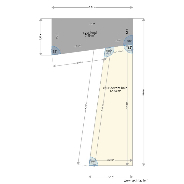 terrasse Champtocé. Plan de 0 pièce et 0 m2