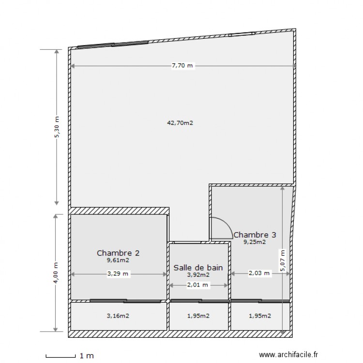 1er etage reel. Plan de 0 pièce et 0 m2