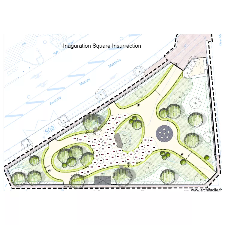 Inauguration Square Insurrection. Plan de 