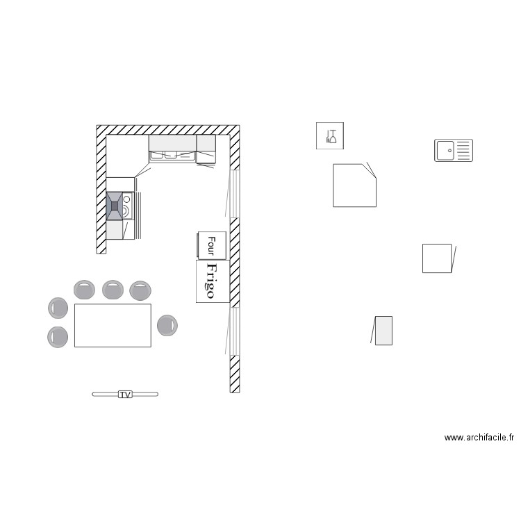 AURELIEcusine. Plan de 0 pièce et 0 m2