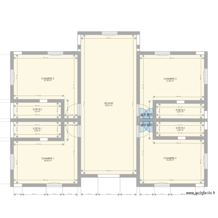 LILI RIAD RDC. Plan de 9 pièces et 160 m2