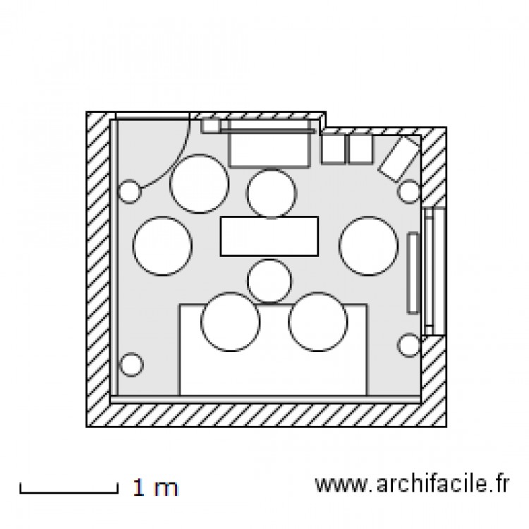 Salle home ciné avec les meubles (clic clac mode banquette) BJG T3 V25 Nov11. Plan de 0 pièce et 0 m2