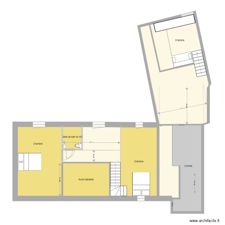 Maison Trezien Plan Jegado 4 Version Kalou etage. Plan de 0 pièce et 0 m2
