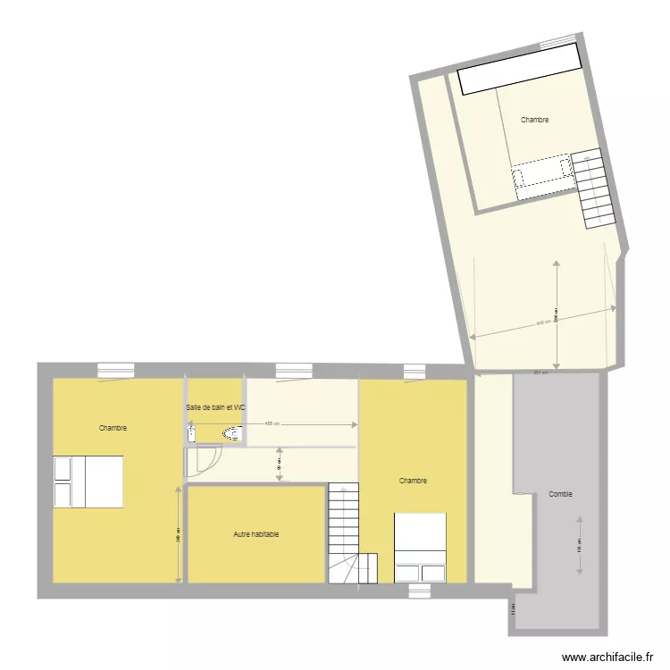 Maison Trezien Plan Jegado 4 Version Kalou etage. Plan de 