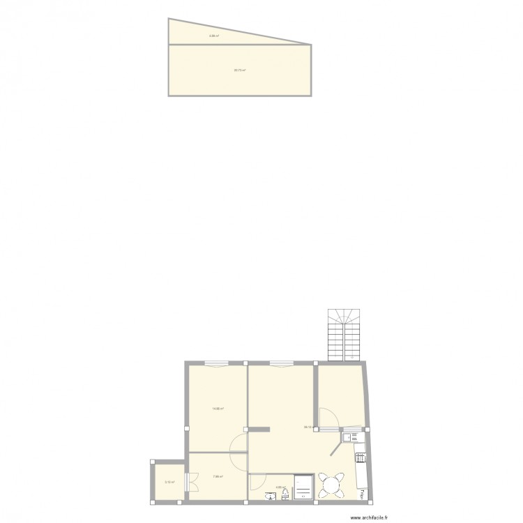 small home. Plan de 0 pièce et 0 m2