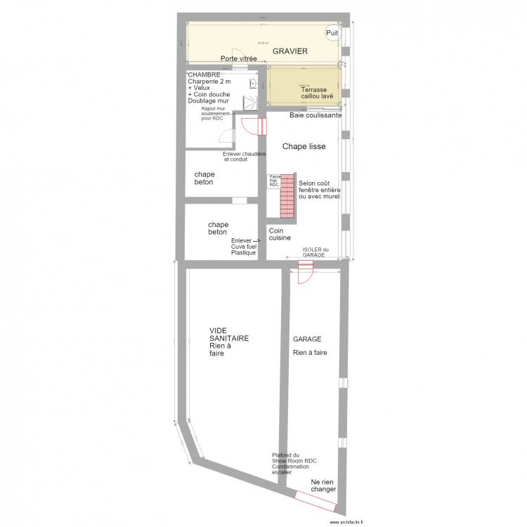 Projet 1 Sous sol. Plan de 0 pièce et 0 m2