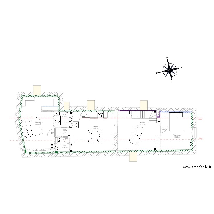 Combles actualisés v3 bis. Plan de 0 pièce et 0 m2