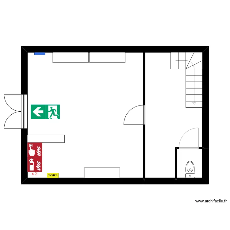 La Cave rdc. Plan de 