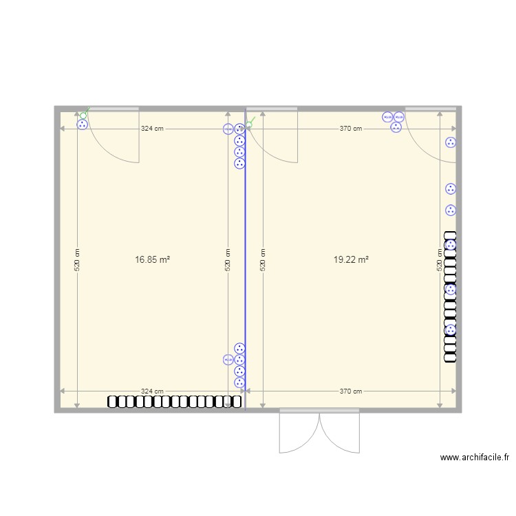 Bureau Moyen Generaux  Extistant. Plan de 0 pièce et 0 m2