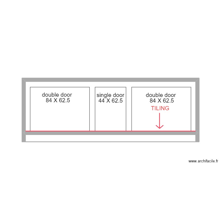 cabinet 1 spaces to build X3. Plan de 2 pièces et 17 m2