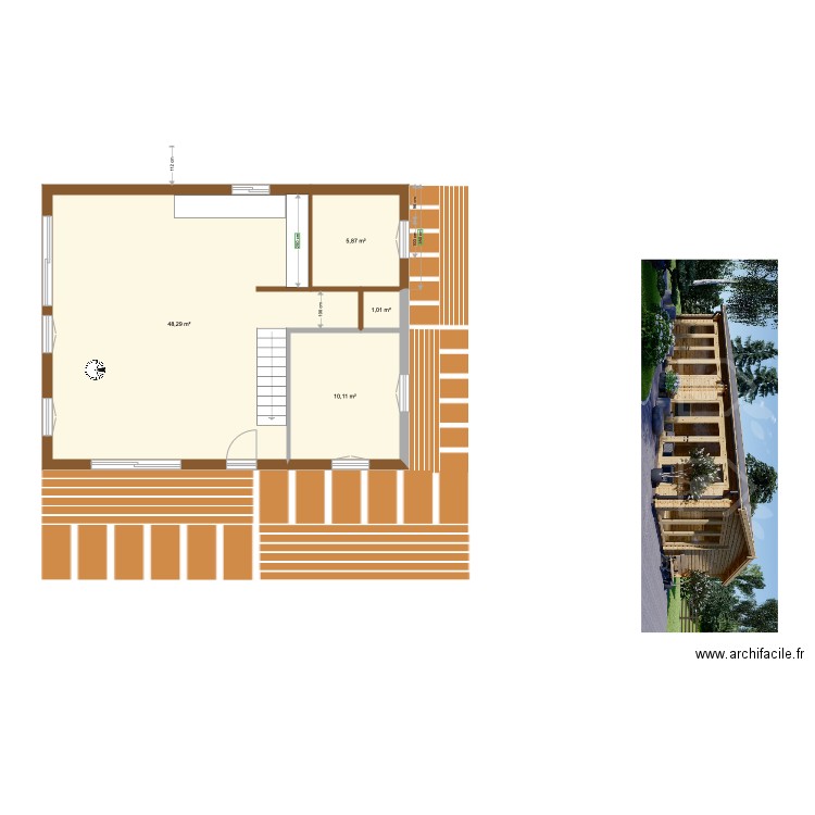 chalet. Plan de 0 pièce et 0 m2
