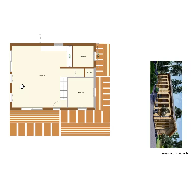 chalet. Plan de 