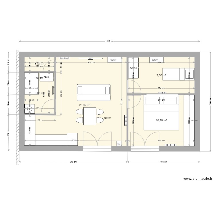 dépendance 50m2. Plan de 0 pièce et 0 m2