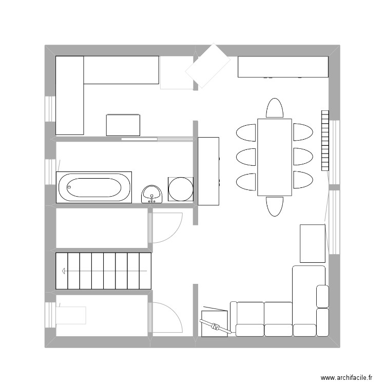 VAD 2. Plan de 4 pièces et 40 m2