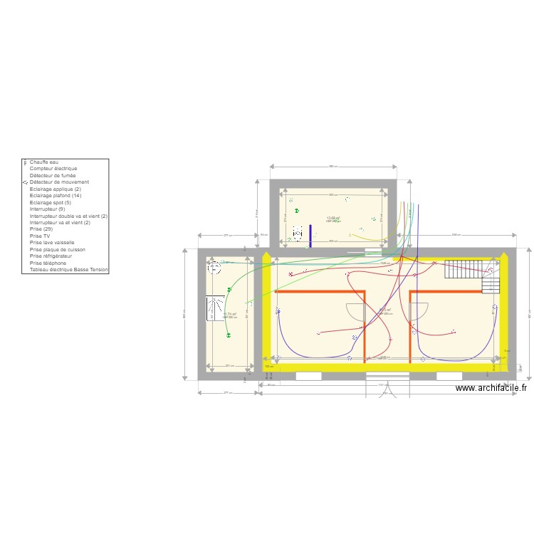 plan masse electricite. Plan de 0 pièce et 0 m2