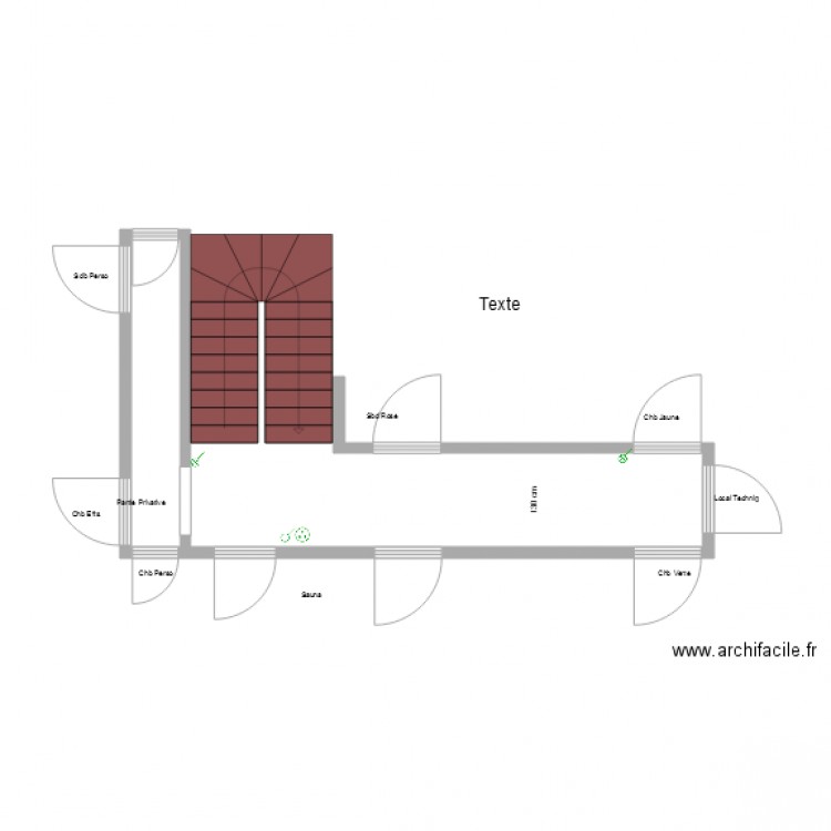 Couloir étage. Plan de 0 pièce et 0 m2