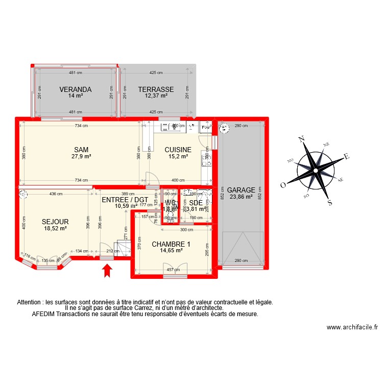 BI 8355 RDC PASCAL. Plan de 10 pièces et 143 m2