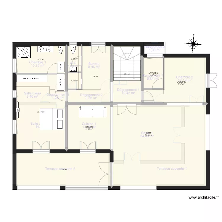Blach&egrave;re Rdc 1. Plan de 