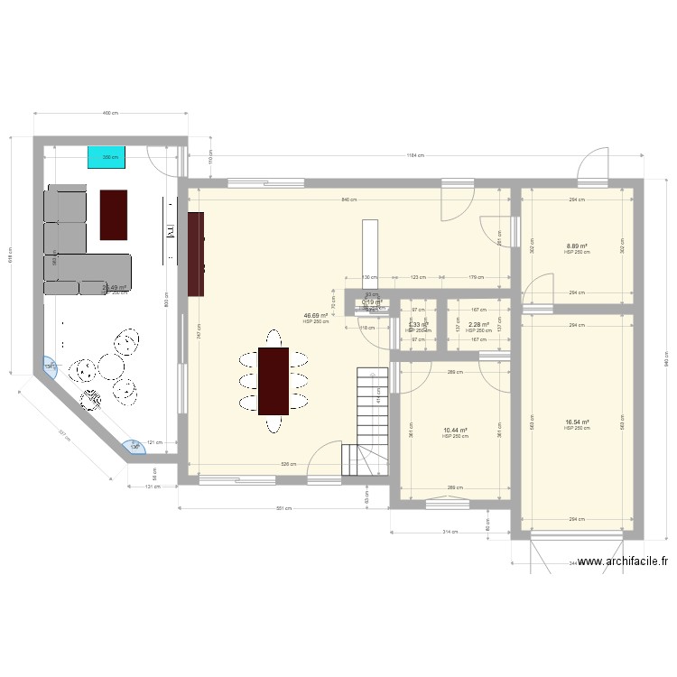 Maison RDC. Plan de 0 pièce et 0 m2