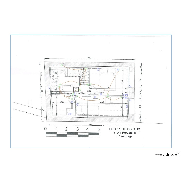 DOUAUD Bernard. Plan de 0 pièce et 0 m2