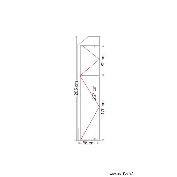 placard chambre louise gauche fermé. Plan de 0 pièce et 0 m2