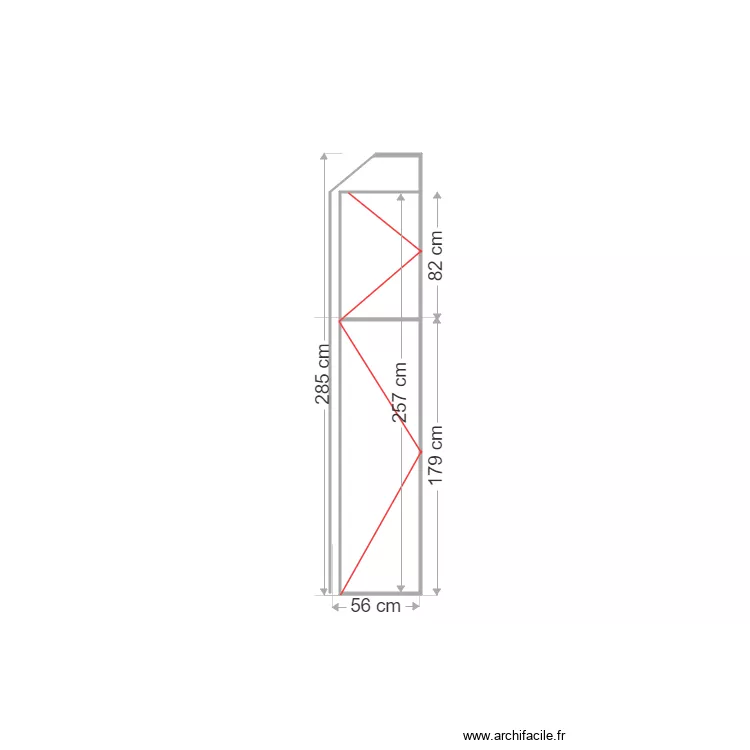 placard chambre louise gauche ferm&eacute;. Plan de 