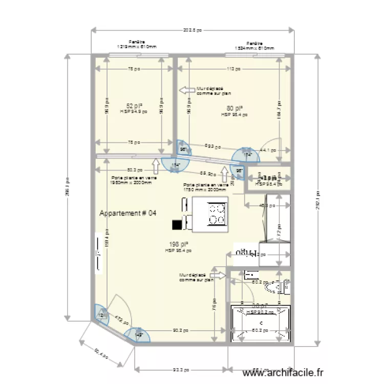 Appartement 04  Modifier mm Demande permis Ville. Plan de 