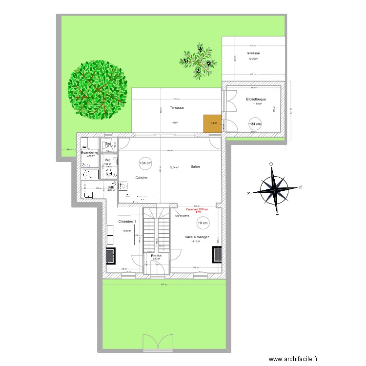 doumerc 2 avec diminution . Plan de 12 pièces et 369 m2