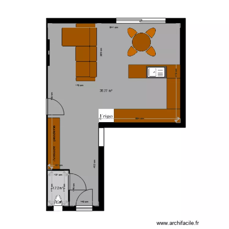 plan SALON. Plan de 