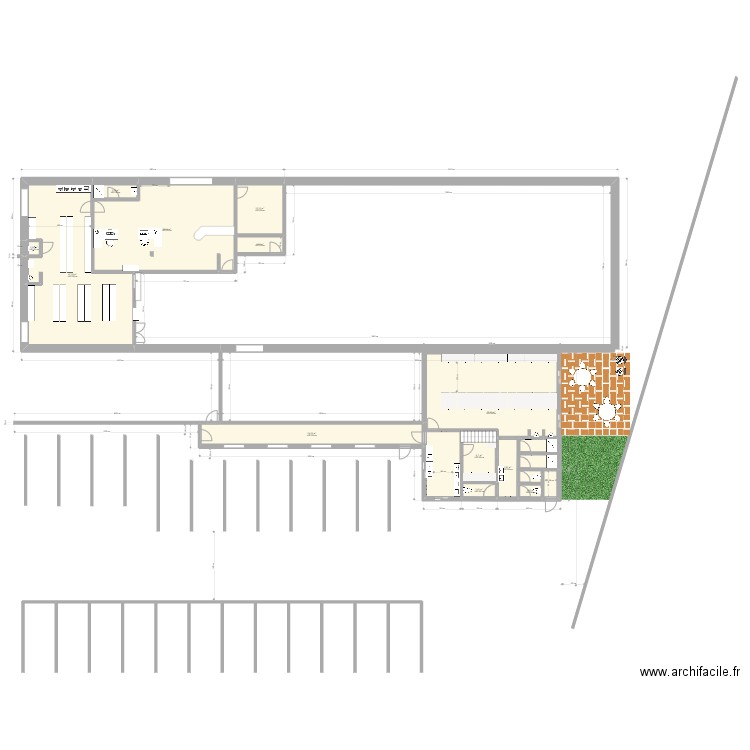 CPL VESTIAIRES2. Plan de 14 pièces et 284 m2