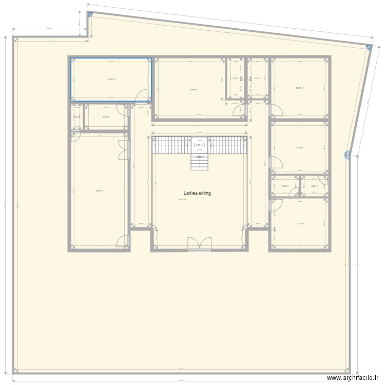 sadwal 2. Plan de 16 pièces et 1180 m2