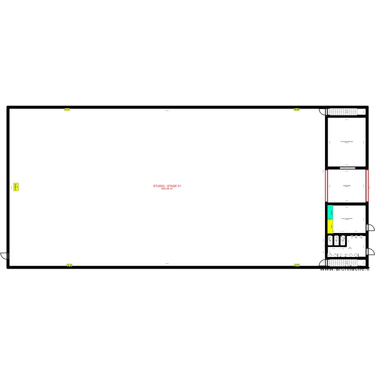 STUDIO 800. Plan de 0 pièce et 0 m2