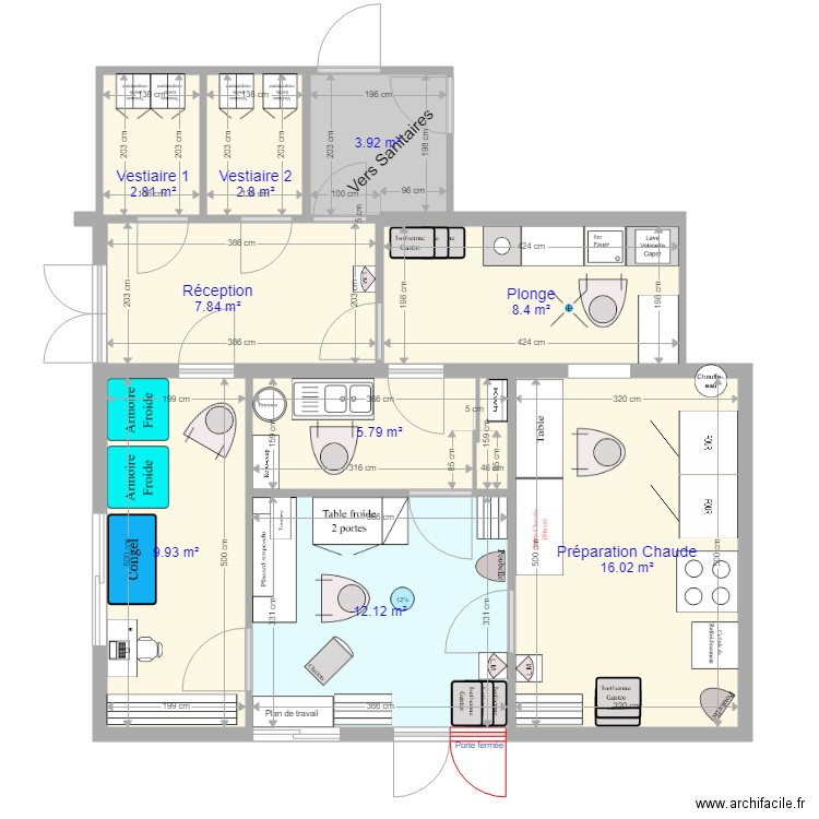 Mazerolles 004. Plan de 9 pièces et 70 m2